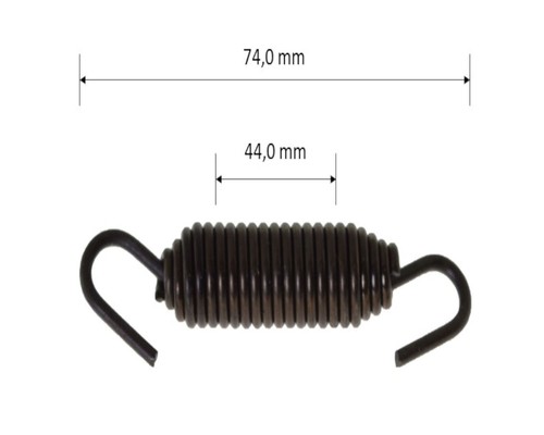 Spezial auspufffeder 74mm - auspufffeder,
