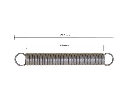 Auspufffeder 96mm silber - x,