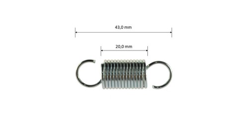 Auspufffeder 43mm silber - auspufffeder,, 43mm,