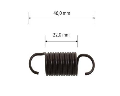 Auspufffeder 46mm gehärtet - auspufffeder,,